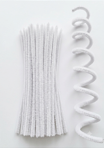 Haste Arame Chenille Limpador de Cachimbo 30cm Com 10unidades Cor Branco Ro. 153321