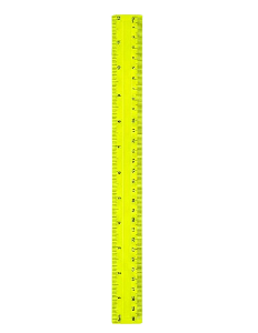 Régua Plástica 30cm Yins Paper Amarelo Neon