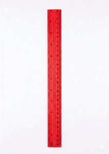 Régua Plástica 30cm Yins Paper Vermelho