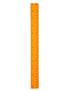 Régua Plástica 30cm Yins Paper Laranja Neon