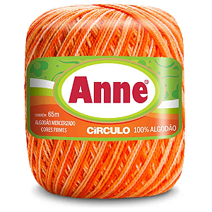 Linha Anne 65m Algodão Cor 9059- Abobora com 65 metros