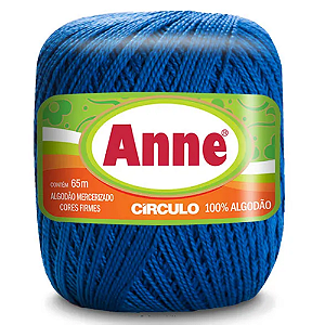 Linha Anne 65m Algodão Cor 2829- Azul Bic com 65 metros