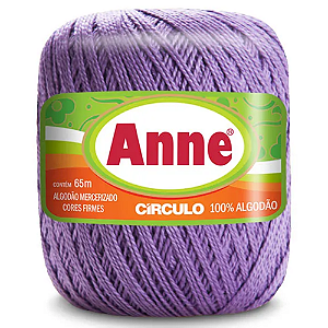 Linha Anne 65m Algodão Cor 6399- Azaleia Lilas com 65 metros