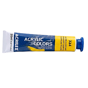 Tinta Acrílica Colors Acrilex 20ml Cor 324 Amarelo Cadmio