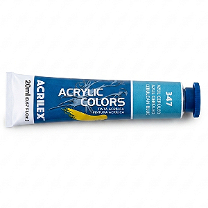Tinta Acrílica Colors Acrilex 20ml Cor 347 Azul Ceruleo