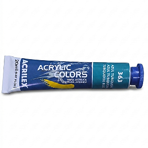 Tinta Acrílica Colors Acrilex 20ml Cor 363 Azul Turquesa