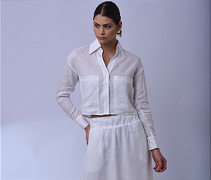 Camisa Cropped Cambraia