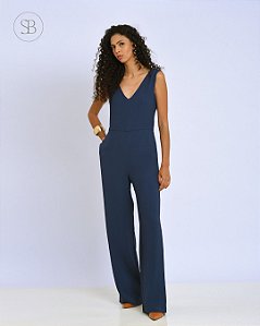 Macacão Longo Azul Marinho