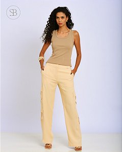Calça Theodora manteiga