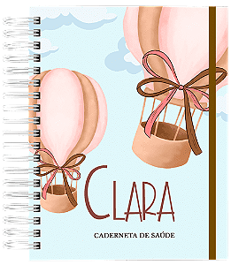 Caderneta de Saúde - Balões Rosa