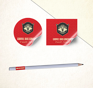 Kit de Etiquetas Escolares | Manchester United | Personalizado