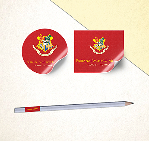 Kit de Etiquetas Escolares | Harry Potter - Hogwarts | Personalizado