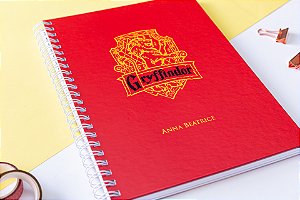 Caderno Escolar A4 | Harry Potter Grifinória | Personalizado