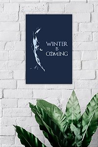 Plaquinha Decorativa | Game of Thrones | Winter is Coming