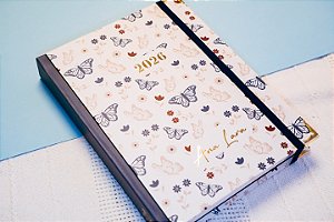 Planner 2026 | Borboletas Cappuccino e Blueberry