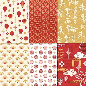 Papéis Digitais | Estampas Ano Novo Chinês | ARQUIVO DIGITAL