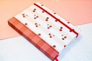 Caderno Capa Dura Pautado Cereja