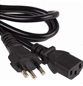 Cabo De Força Cpu Atx Computador Pc Monitor 3 Pinos 1.5m
