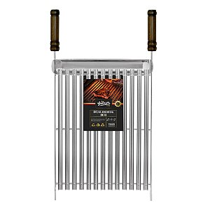 GRELHA INOX PARRILLA ARGENTINA 40X50 cm