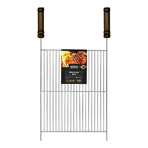 Grelha Plana Estilo Uruguaia Inox Grilazer 40x50