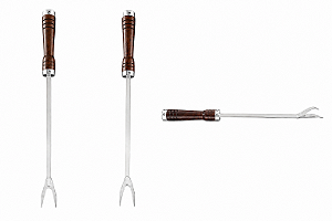 Garfo Trinchante Longo Para Churrasco Em Inox