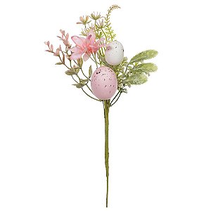 H. PASCOA PICK OVINHOS (ROSA BRANCO) 30cm