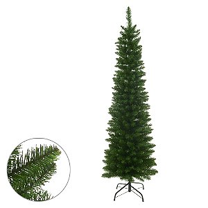 A.ARVORE NATAL BOSTON SLIM 350 TIPS C/BASE METAL (VERDE) 1,8m (FLORARTE)
