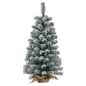A.ARVORE NATAL NEVADA C/ BASE JUTA C/119 TIPS (VERDE) 90cm (FLORARTE)