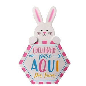 Pascoa Placa Decorativa 15X10,2cm Colorido Florarte