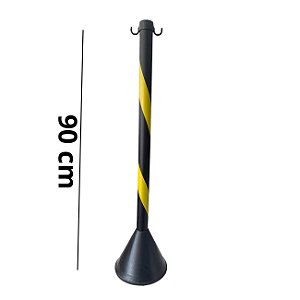 Pedestal Zebrado Preto Amarelo 90cm Plastcor