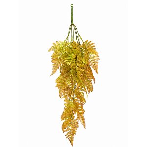Pendente Folhagem Planta Artificial X5 Verde Outono 60cm