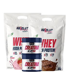 Kit Absoluto Performance - 2 Whey + 2 Creatina 200g