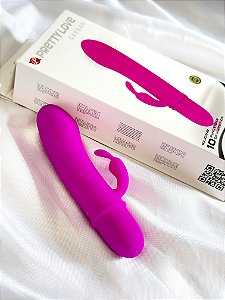 VIBRADOR PONTO G com ESTIMULADOR DE CLITÓRIS - 10 Modos de Ação