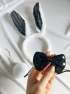 KIT COELHINHA - Tiara | Gravata Borboleta | Rabinho