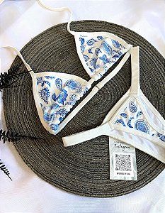 Biquini Marquinha Amaré - Retrô Azul