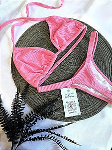 Biquini Marquinha Amaré - Canelado Rosa Tutti Frutti