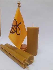 kit de velas 02 produzidas com 100% cera de abelha, profecia, promessa e tradição católica