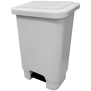 Lixeira Retangular com Pedal 75 Litros Branca