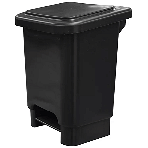 Lixeira Retangular com Pedal 25 Litros Preta