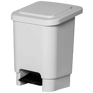 Lixeira Retangular com Pedal 15 Litros Branca