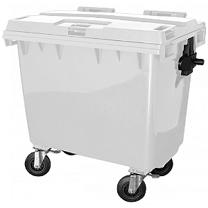 Contentor de Lixo com Rodas 660 Litros Branco