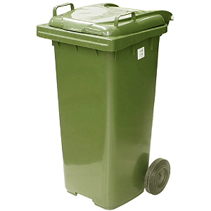 Contentor de Lixo com Rodas 120 Litros Verde