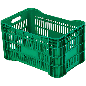 Caixa Plástica Agrícola Vazada 50 litros Verde