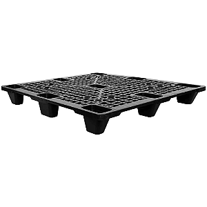 Pallet Plástico Vazado 100x120 cm Preto