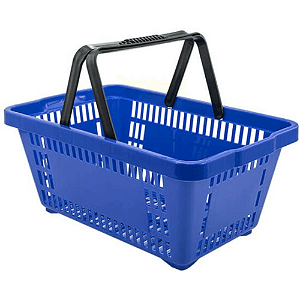 Cesta Plástica de Supermercado 13 Litros Azul