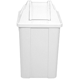 Lixeira Quadrada com Tampa Basculante 60 Litros Branco