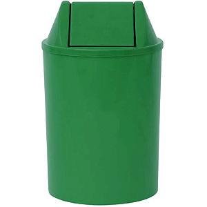 Lixeira Redonda com Tampa Basculante 12 Litros Verde