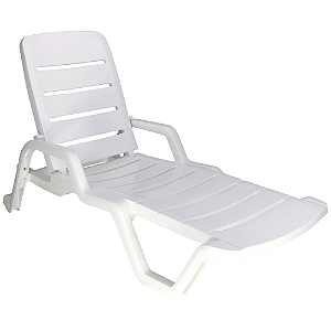 Espreguiçadeira Plástica Leblon Branca