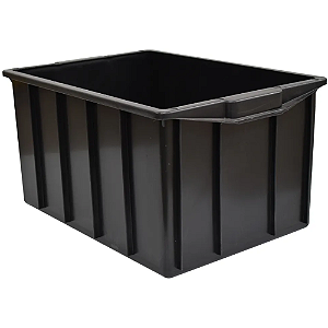 Caixa Plástica Empilhável 38 Litros Preta