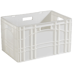 Caixa Plástica Empilhável 67 Litros com Alça Branca para Congelamento